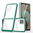 Silicone Transparent Mirror Frame Case Cover MQ1 for Samsung Galaxy A12 Green