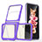 Silicone Transparent Mirror Frame Case Cover MQ1 for Samsung Galaxy Z Flip3 5G