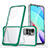 Silicone Transparent Mirror Frame Case Cover MQ1 for Xiaomi Redmi 10 (2022) Green