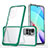 Silicone Transparent Mirror Frame Case Cover MQ1 for Xiaomi Redmi 10 4G Green