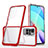 Silicone Transparent Mirror Frame Case Cover MQ1 for Xiaomi Redmi 10 4G Red