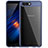 Silicone Transparent Mirror Frame Case for Huawei Honor V10 Blue