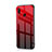 Silicone Transparent Mirror Frame Case for Xiaomi Mi Play 4G Red