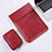 Sleeve Velvet Bag Leather Case Pocket for Apple MacBook Air 13 inch (2020) Red