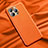 Soft Luxury Leather Snap On Case Cover A01 for Apple iPhone 13 Pro Orange