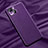 Soft Luxury Leather Snap On Case Cover A01 for Apple iPhone 13 Purple