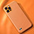 Soft Luxury Leather Snap On Case Cover A05 for Apple iPhone 14 Pro Orange