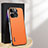 Soft Luxury Leather Snap On Case Cover AT1 for Apple iPhone 13 Pro Orange