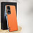 Soft Luxury Leather Snap On Case Cover AT1 for Huawei Honor 80 Pro 5G Orange