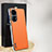 Soft Luxury Leather Snap On Case Cover AT1 for Huawei P50 Orange