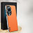 Soft Luxury Leather Snap On Case Cover AT1 for Huawei P60 Art Orange