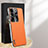 Soft Luxury Leather Snap On Case Cover AT1 for Vivo V27 Pro 5G Orange