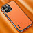 Soft Luxury Leather Snap On Case Cover AT2 for Apple iPhone 15 Pro Max Orange