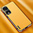 Soft Luxury Leather Snap On Case Cover AT2 for Huawei Honor 80 Pro 5G Yellow