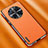 Soft Luxury Leather Snap On Case Cover AT2 for Huawei Mate 50 Pro Orange