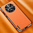 Soft Luxury Leather Snap On Case Cover AT2 for Huawei Mate 60 Pro Orange