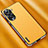 Soft Luxury Leather Snap On Case Cover AT2 for Huawei Nova 10 Yellow