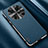 Soft Luxury Leather Snap On Case Cover AT2 for Oppo Find X6 5G Blue