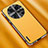 Soft Luxury Leather Snap On Case Cover AT2 for Oppo Find X6 Pro 5G Yellow