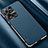 Soft Luxury Leather Snap On Case Cover AT2 for Vivo V25 Pro 5G Blue