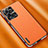 Soft Luxury Leather Snap On Case Cover AT2 for Vivo V25 Pro 5G Orange