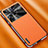 Soft Luxury Leather Snap On Case Cover AT2 for Vivo X80 Pro 5G Orange