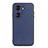 Soft Luxury Leather Snap On Case Cover B01H for Huawei Honor 60 5G Blue