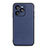 Soft Luxury Leather Snap On Case Cover B01H for Huawei Honor 60 SE 5G Blue