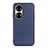 Soft Luxury Leather Snap On Case Cover B01H for Huawei P50 Blue