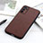Soft Luxury Leather Snap On Case Cover B01H for Oppo A54s Brown