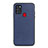 Soft Luxury Leather Snap On Case Cover B01H for Samsung Galaxy A21s Blue