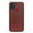 Soft Luxury Leather Snap On Case Cover B01H for Samsung Galaxy A21s Brown