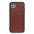 Soft Luxury Leather Snap On Case Cover B01H for Samsung Galaxy A22 5G Brown