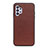 Soft Luxury Leather Snap On Case Cover B01H for Samsung Galaxy A32 4G Brown