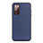 Soft Luxury Leather Snap On Case Cover B01H for Samsung Galaxy S20 FE (2022) 5G Blue