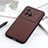 Soft Luxury Leather Snap On Case Cover B01H for Vivo X80 5G Brown