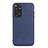 Soft Luxury Leather Snap On Case Cover B01H for Xiaomi Redmi Note 11 4G (2022) Blue