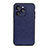 Soft Luxury Leather Snap On Case Cover B02H for Huawei Honor 60 SE 5G Blue