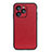 Soft Luxury Leather Snap On Case Cover B02H for Huawei Honor 60 SE 5G Red