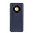 Soft Luxury Leather Snap On Case Cover B02H for Huawei Mate 40 Pro Blue