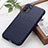 Soft Luxury Leather Snap On Case Cover B02H for Oppo A16s Blue