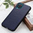 Soft Luxury Leather Snap On Case Cover B02H for Samsung Galaxy A12 5G Blue