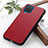 Soft Luxury Leather Snap On Case Cover B02H for Samsung Galaxy A12 5G Red