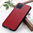 Soft Luxury Leather Snap On Case Cover B02H for Samsung Galaxy A12 Nacho Red