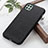 Soft Luxury Leather Snap On Case Cover B02H for Samsung Galaxy A22s 5G Black