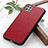 Soft Luxury Leather Snap On Case Cover B02H for Samsung Galaxy A22s 5G Red