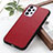 Soft Luxury Leather Snap On Case Cover B02H for Samsung Galaxy A33 5G Red