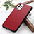 Soft Luxury Leather Snap On Case Cover B02H for Samsung Galaxy A53 5G Red