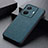 Soft Luxury Leather Snap On Case Cover B02H for Vivo iQOO Z6 Pro 5G Green