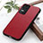 Soft Luxury Leather Snap On Case Cover B02H for Xiaomi Poco F4 5G Red